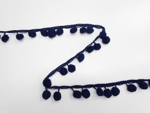 Great value 22mm Pom Pom Trim- Navy Blue #T958 available to order online New Zealand