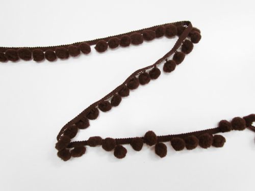 Great value 22mm Pom Pom Trim- Chocolate Brown #T959 available to order online New Zealand