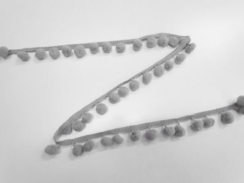 Great value 22mm Pom Pom Trim- Cloud Grey #T960 available to order online New Zealand