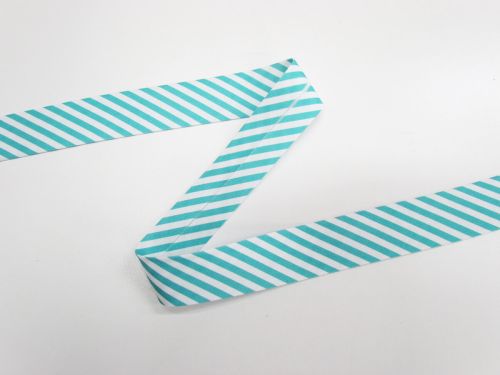 Great value 25mm Cotton Bias Binding- 1/8 Stripe- Barrier Blue- DVBB2860 available to order online New Zealand