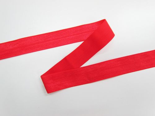 Great value 25mm Shiny Fold Over Elastic- Red #T965 available to order online New Zealand