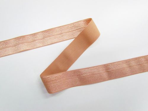 Great value 25mm Shiny Fold Over Elastic- Pecan Brown #T966 available to order online New Zealand