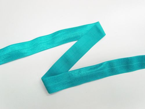 Great value 25mm Shiny Fold Over Elastic- Tornado Blue #T969 available to order online New Zealand