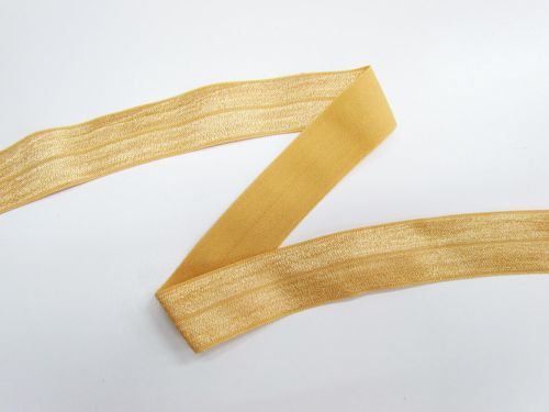 Great value 25mm Shiny Fold Over Elastic- Old Gold #T972 available to order online New Zealand