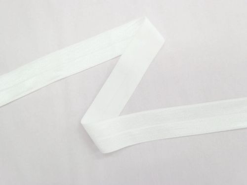 Great value 25mm Shiny Fold Over Elastic- Off White #T974 available to order online New Zealand