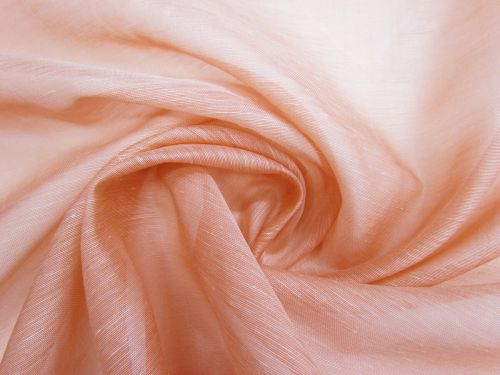 Great value Silk Linen Slub Organza- Salmon Pink #13759 available to order online New Zealand