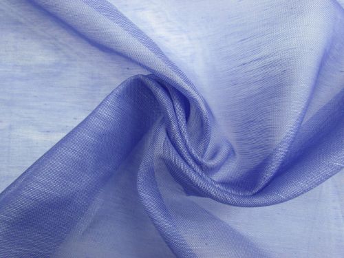 Great value Silk Linen Slub Organza- Salvia Blue #13764 available to order online New Zealand