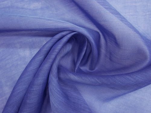 Great value Silk Linen Slub Organza- Royal Blue #13765 available to order online New Zealand