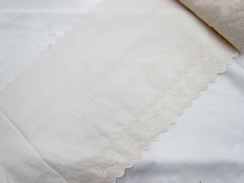 Great value 38cm Windswept Leaf Broderie Trim- Cream available to order online New Zealand