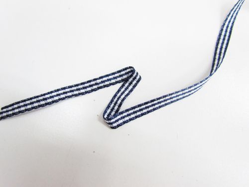 Great value Gingham Ribbon 5mm- Navy available to order online New Zealand