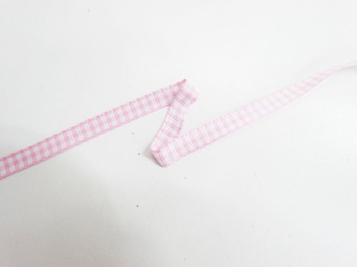 Great value Gingham Ribbon 5mm- Baby Pink available to order online New Zealand