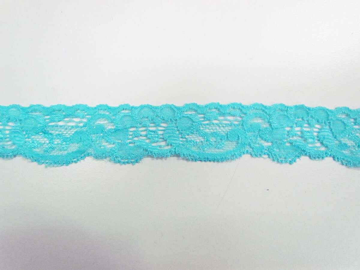 blue stretch lace trim